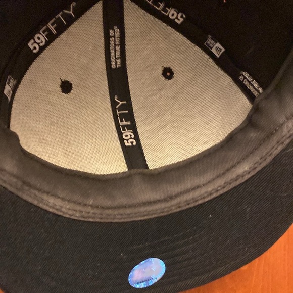 59Fifty New York Yankees Leather & Wool Fitted Hat Size 7 1/8 - Picture 8 of 8